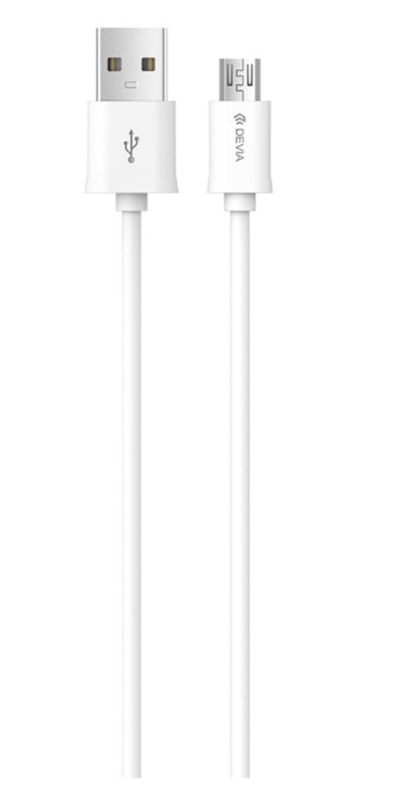 Devia – 2m (2.1A) USB to MicroUSB Cable – White - Image 4